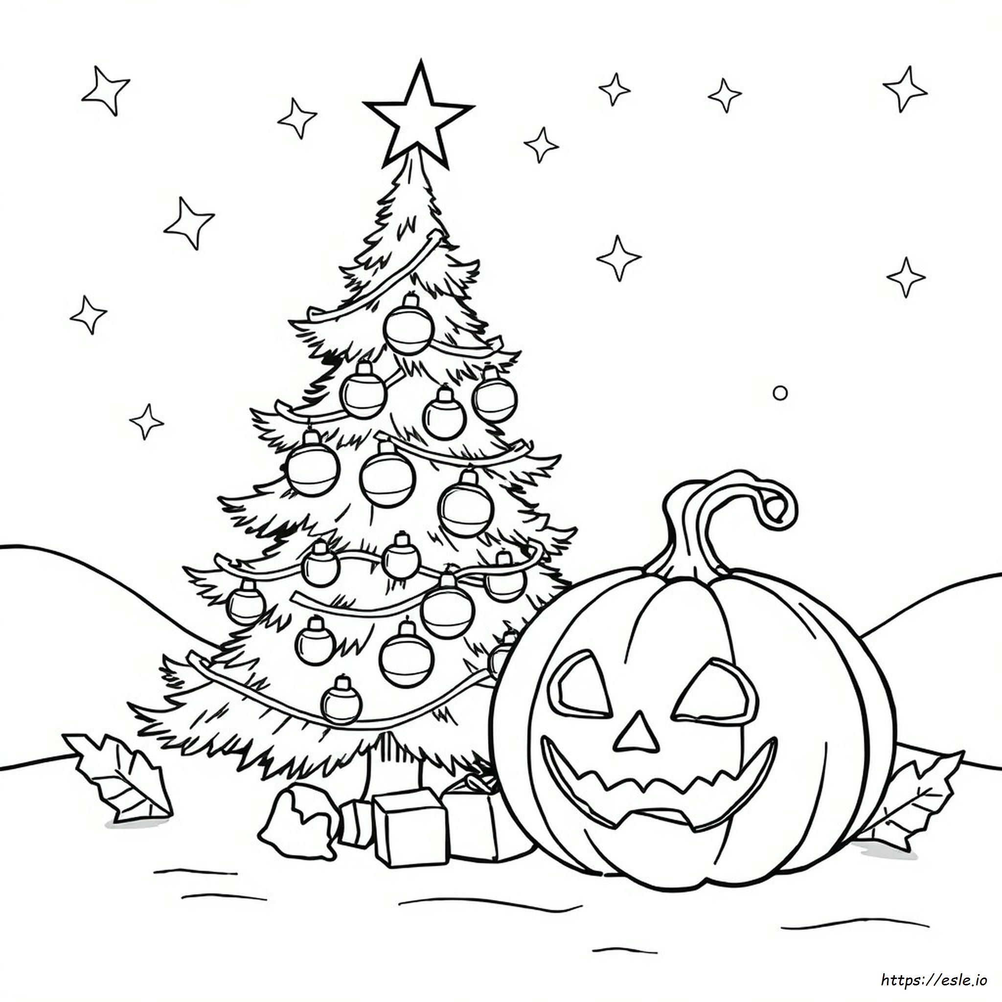Navidad Halloween Para Colorear