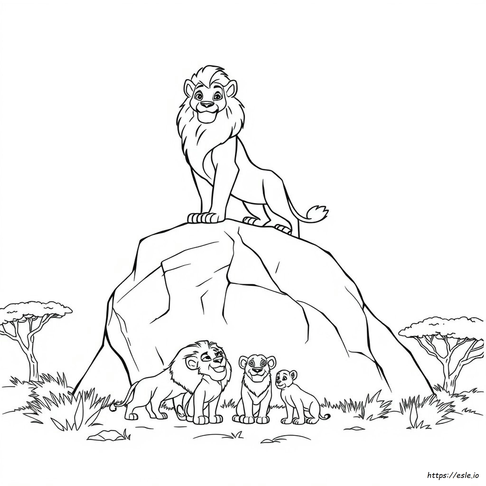 Lion King Pride Rock Coloring Pages