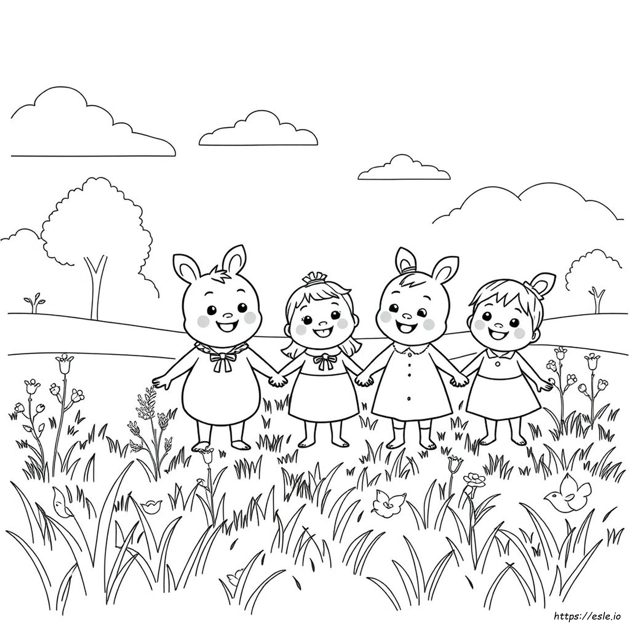 バブラーナー ぬりえ