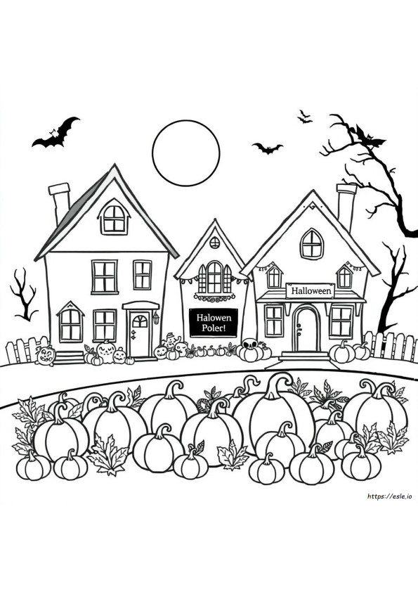 Kerajinan Halloween Halaman Mewarnai