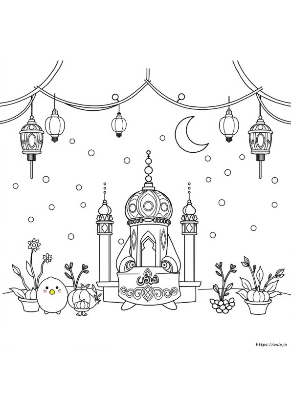 Kolorowanki Eid Mubarak Do Druku