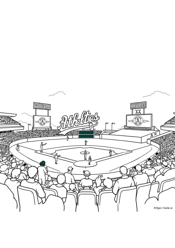 Oakland Athletics Halaman Mewarnai