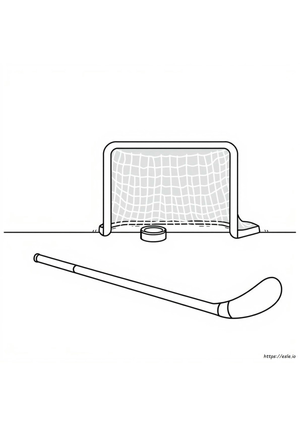 Printable Hockey Stick Coloring Page