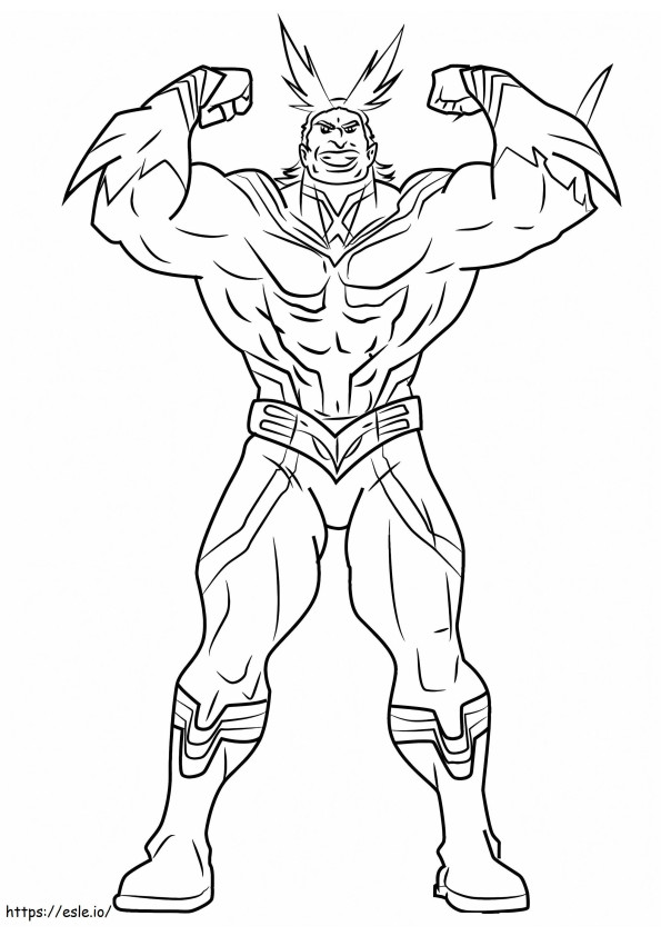 Power Of All Might coloring page