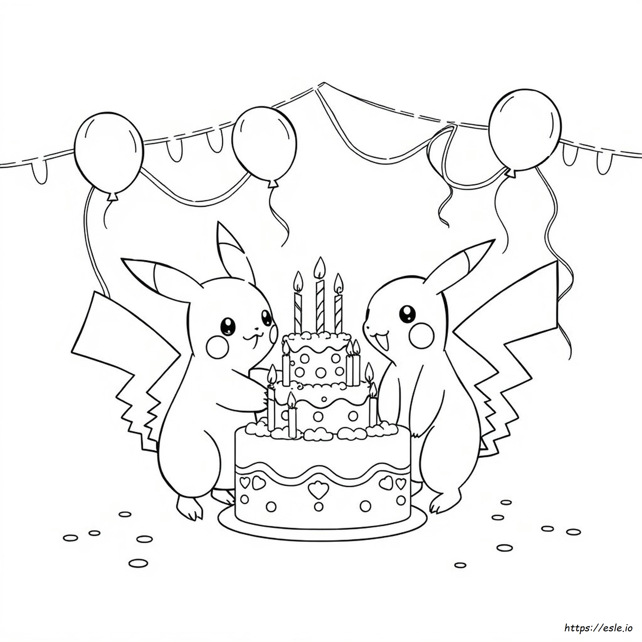 Disegno Da Colorare Di Compleanno Pokémon