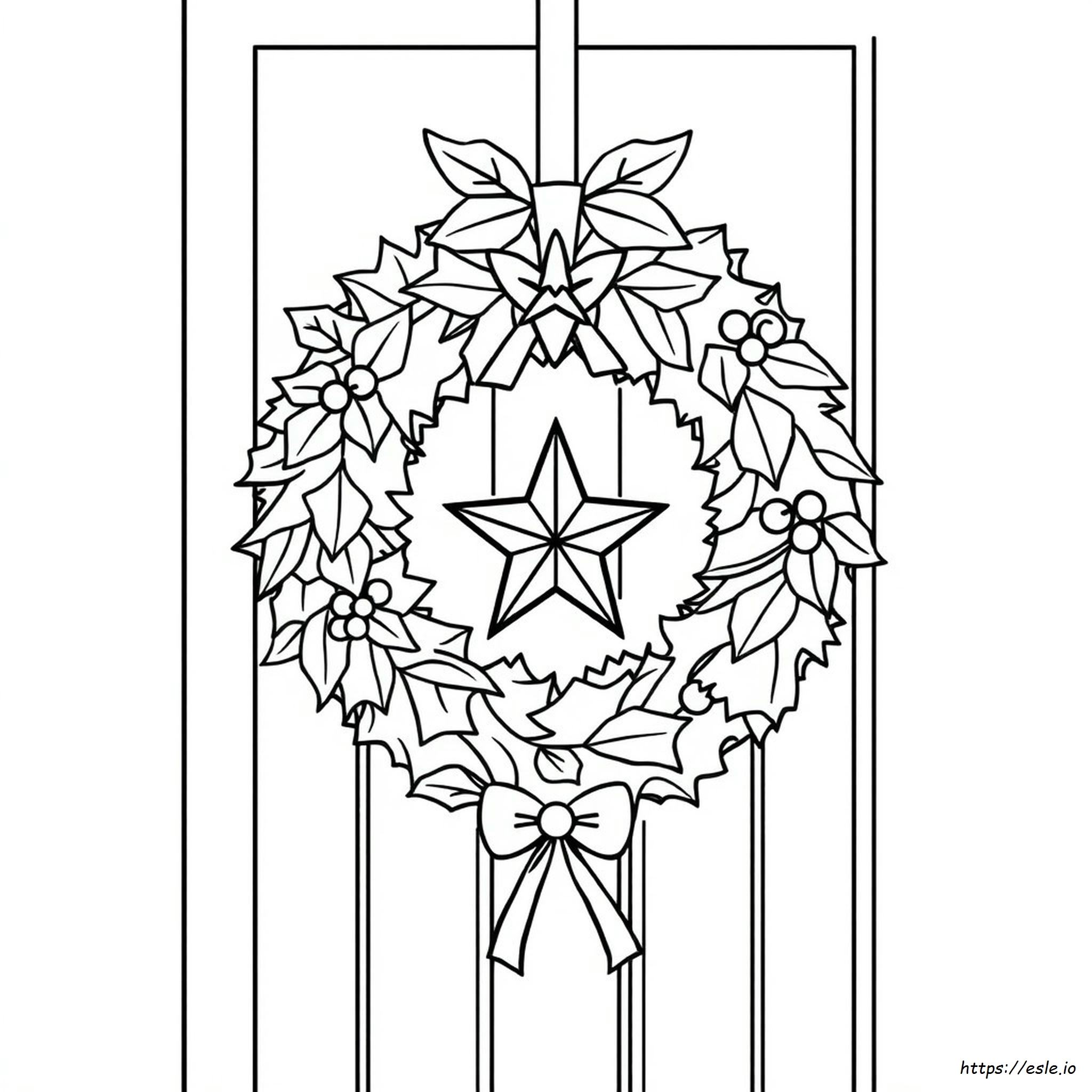 Corona De Navidad Para Colorear