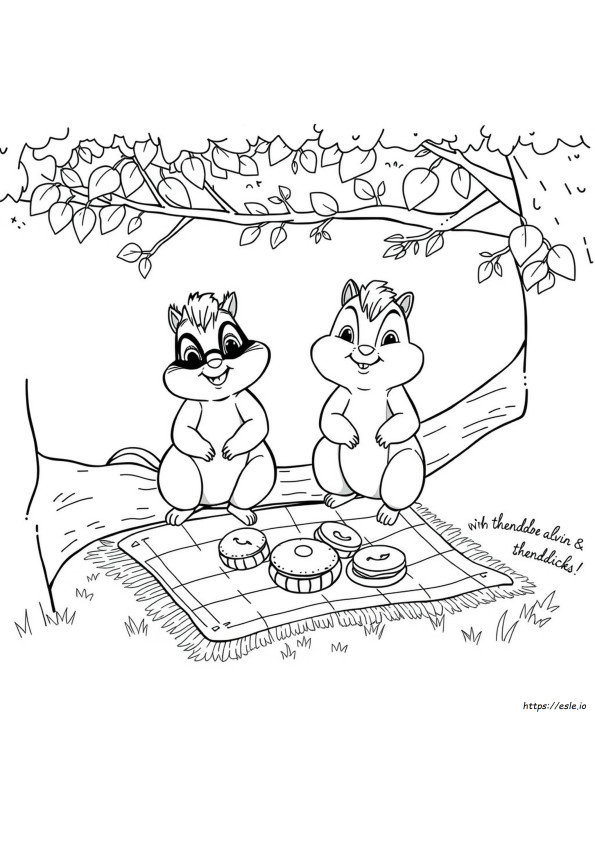 Theodore Alvin And The Chipmunks Coloring Pages