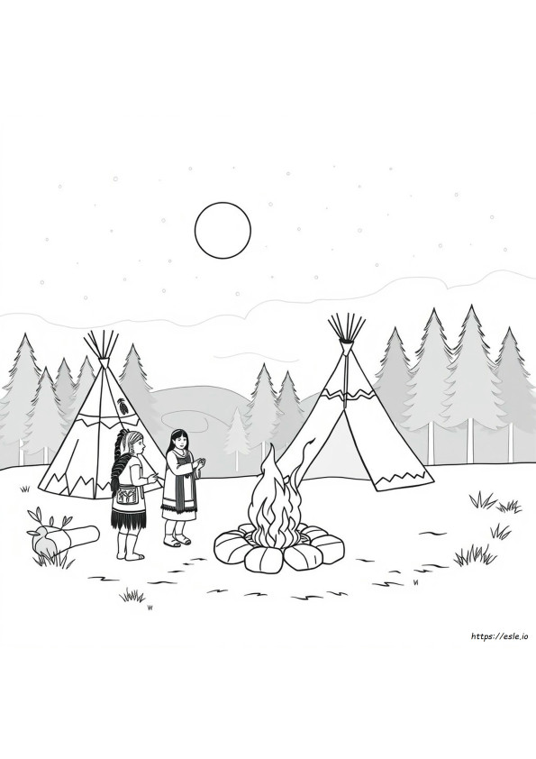 Pagina De Colorat Cherokee