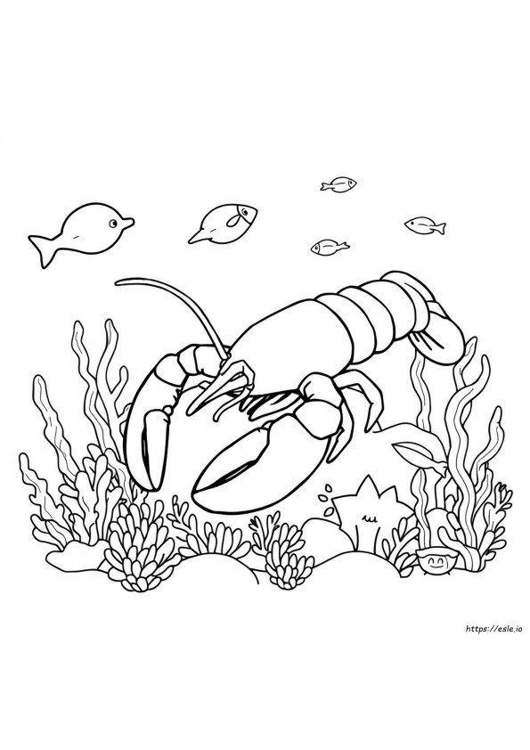 Gambar Mewarnai Lobster Realistis