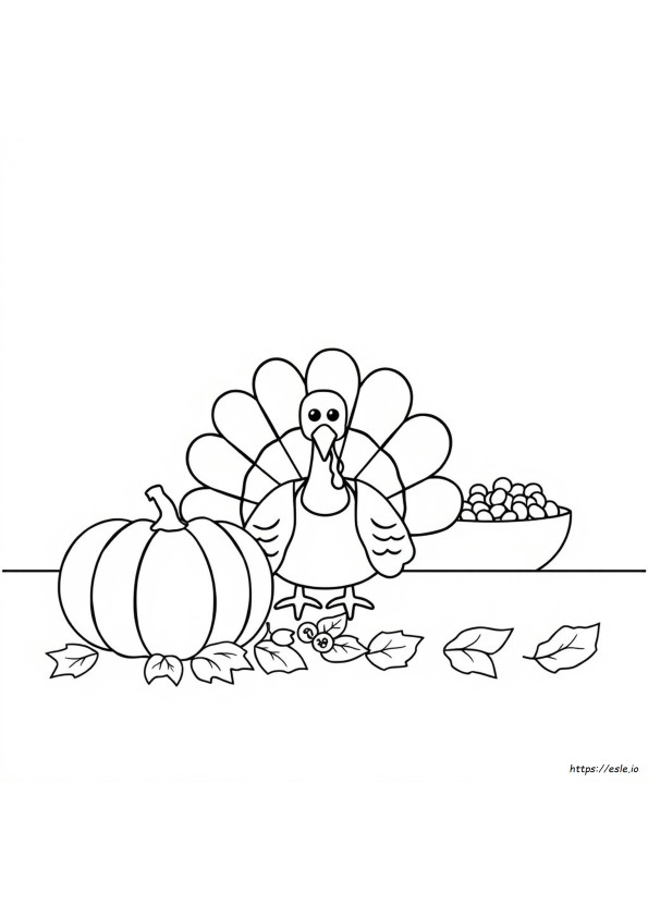 Lembar Mewarnai Hari Thanksgiving Untuk Pre K