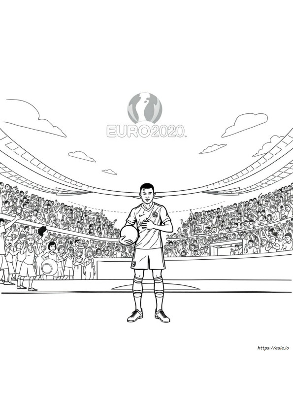 Euro 2020 Mbappe Coloring Pages