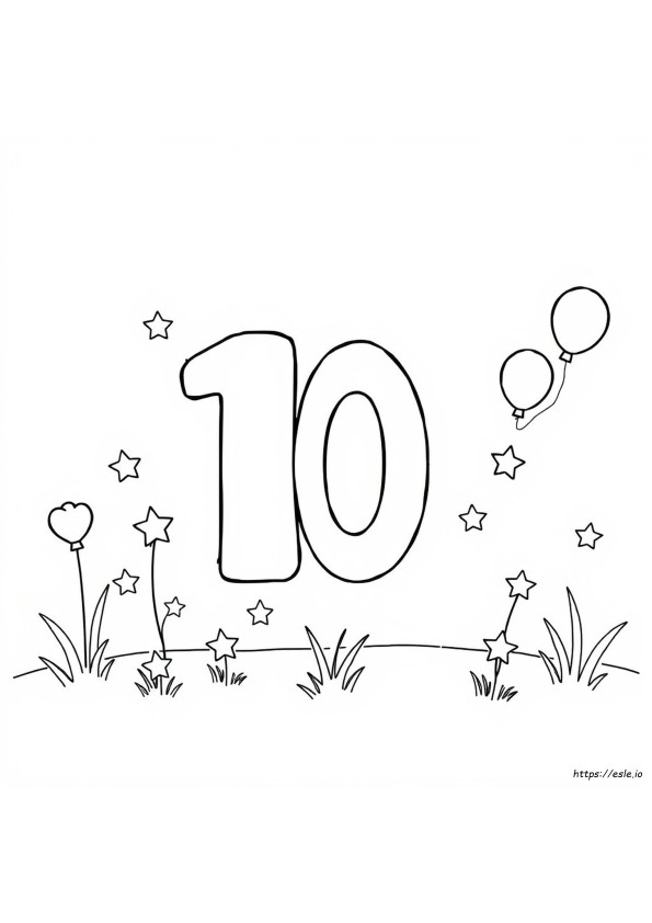 Numero 10 Da Colorare