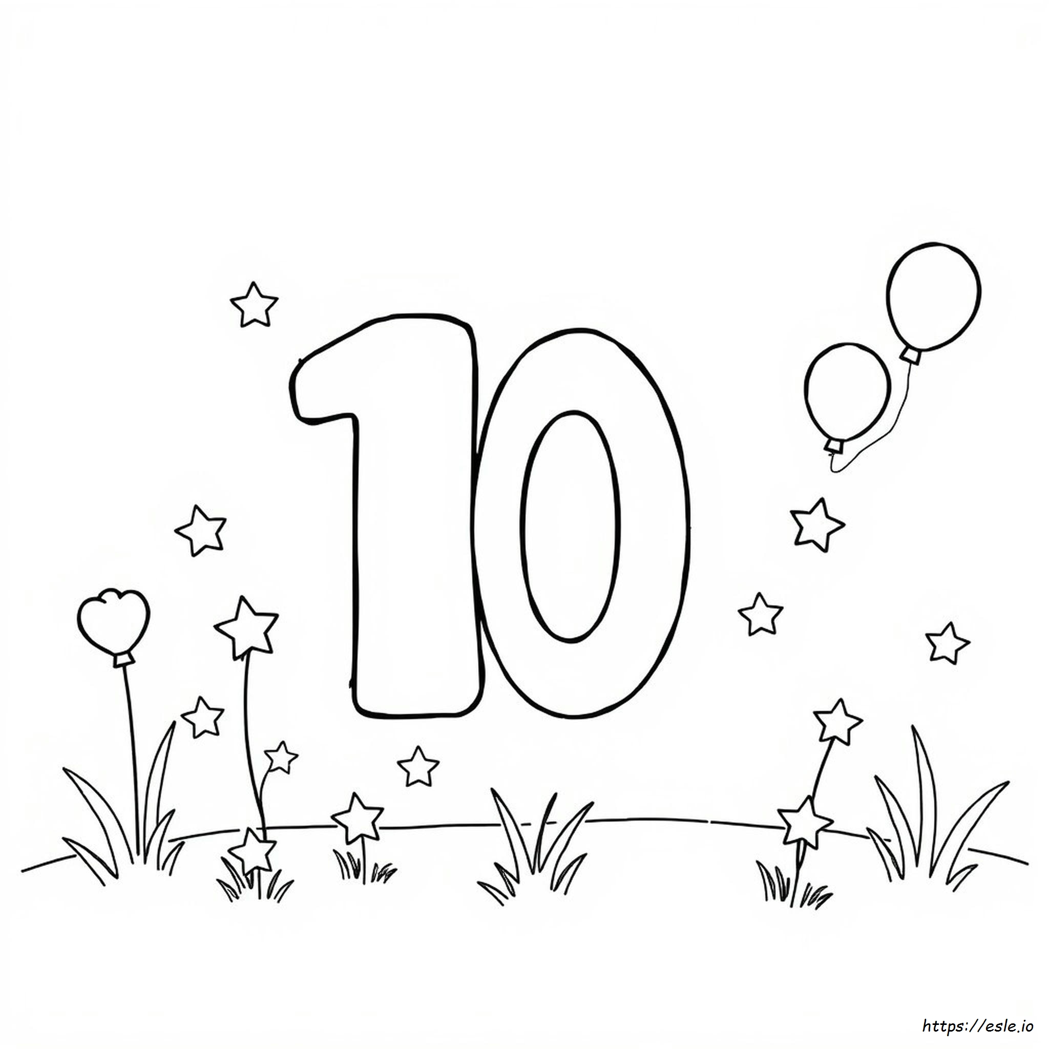 Numero 10 Da Colorare