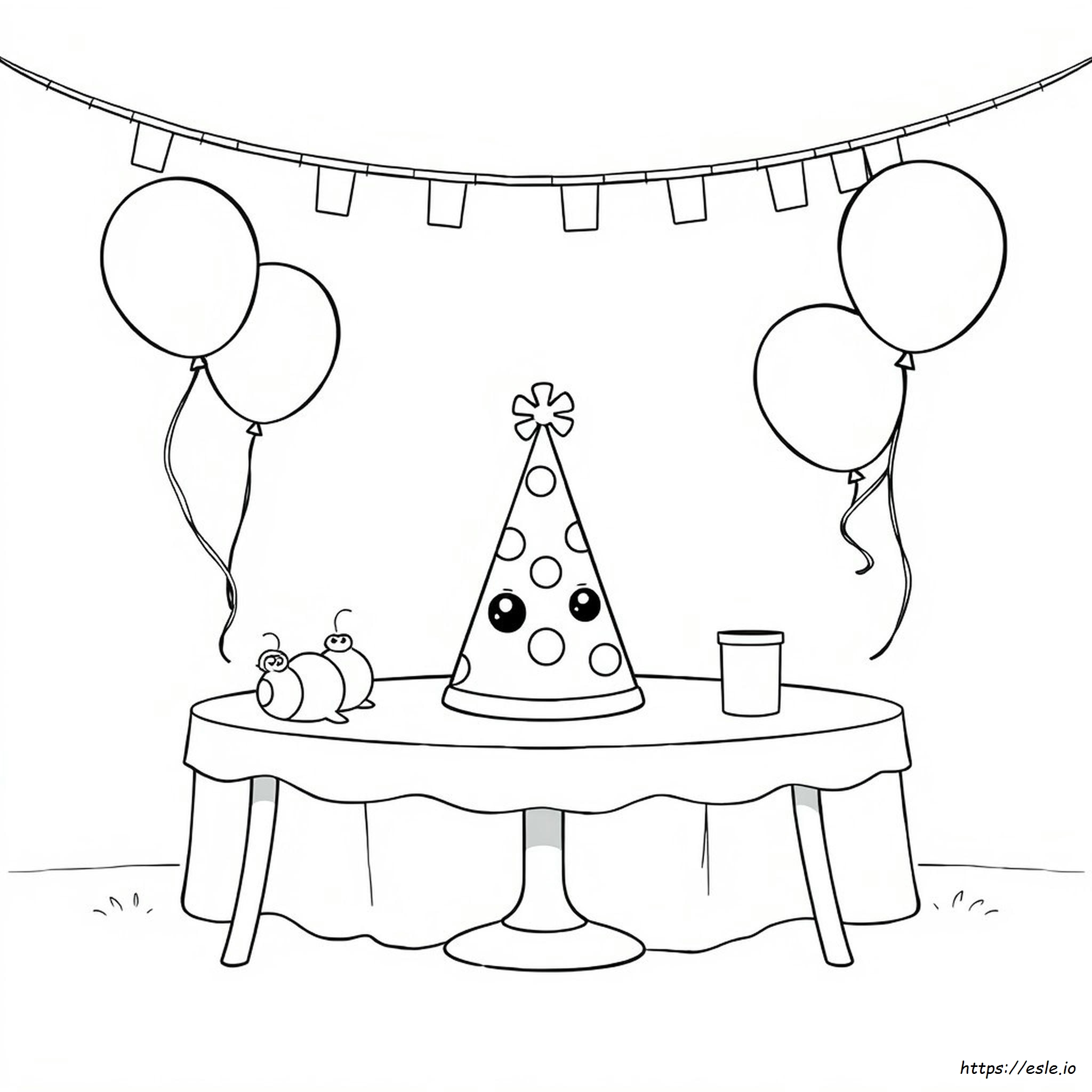 Partyhut Ausmalbilder