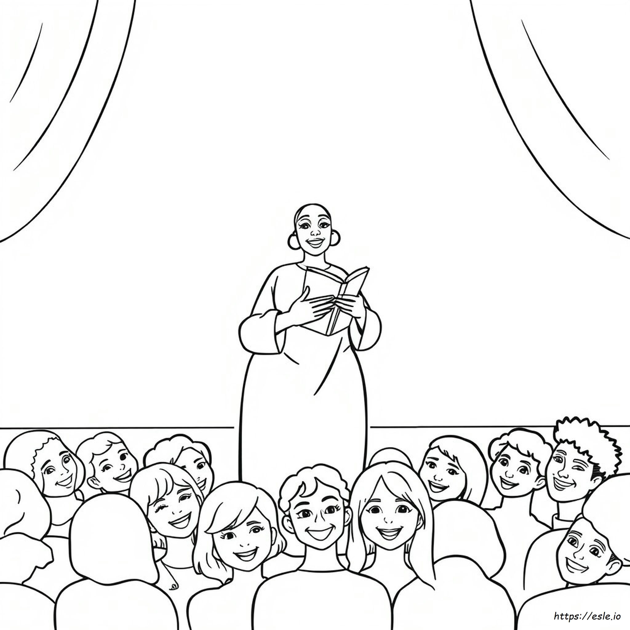 Oprah Winfrey Coloring Page