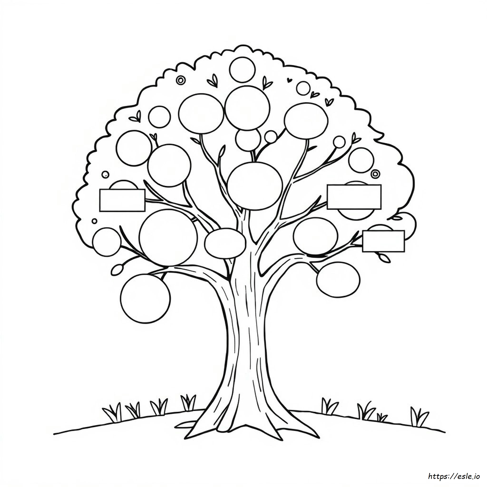 Árbol Genealógico Para Colorear Preescolar