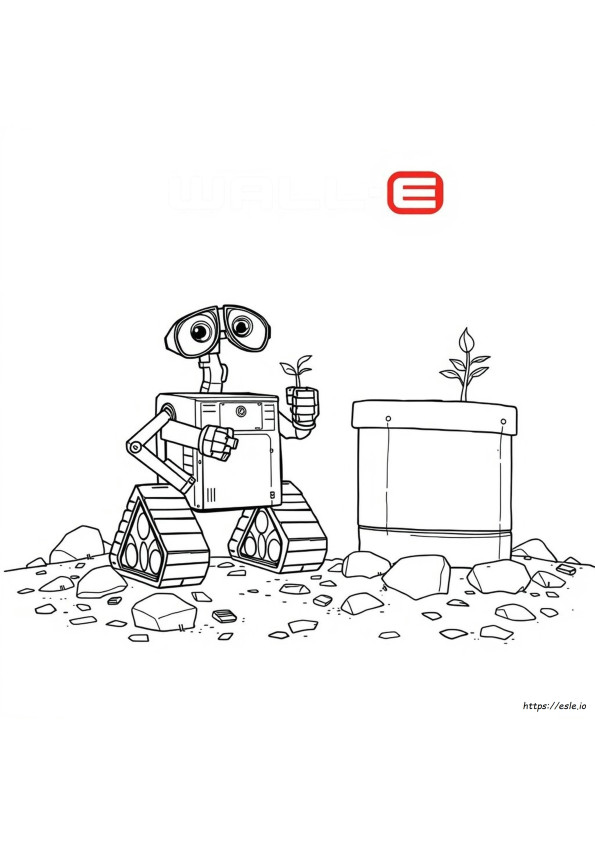 Gambar Mewarnai Wall E