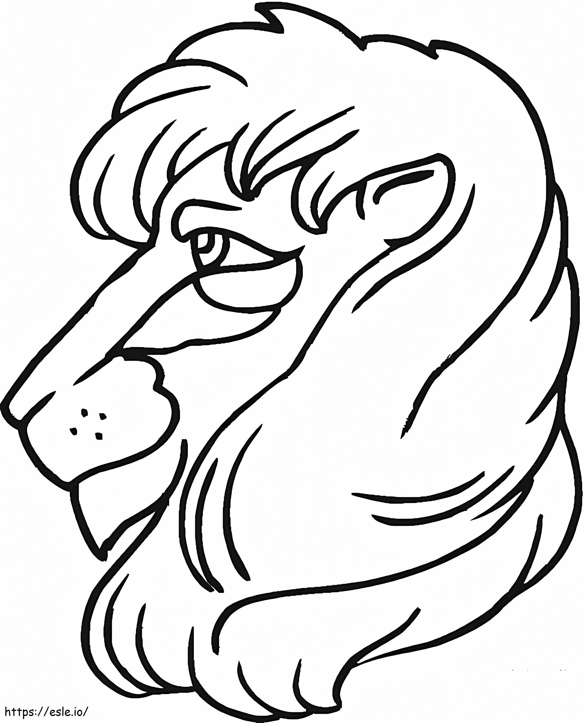 Lion Head coloring page