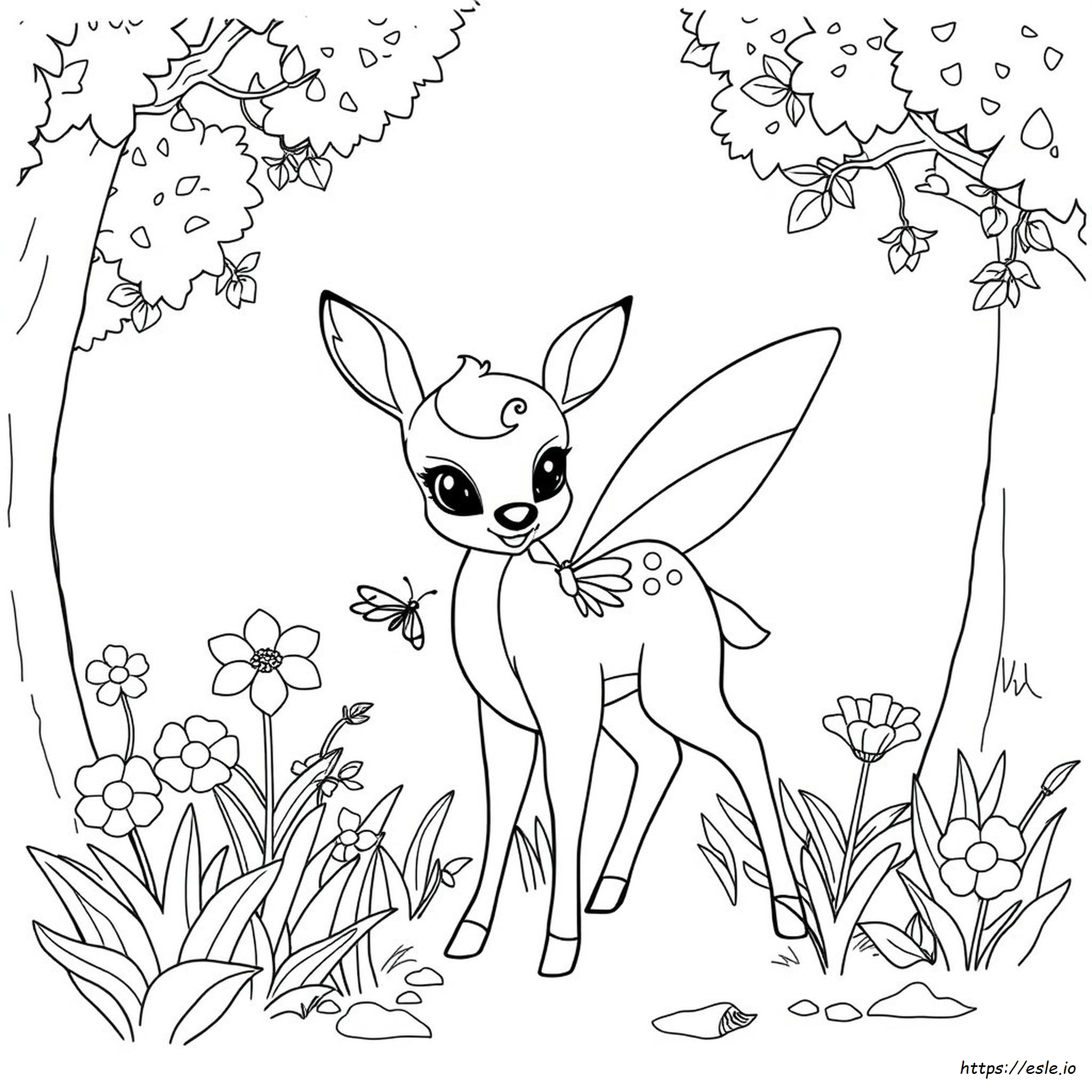 Fawn From Tinkerbell Coloring Pages