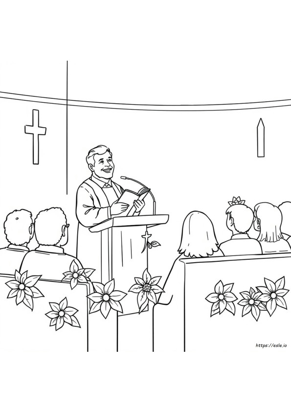 Halaman Mewarnai Apresiasi Pastor