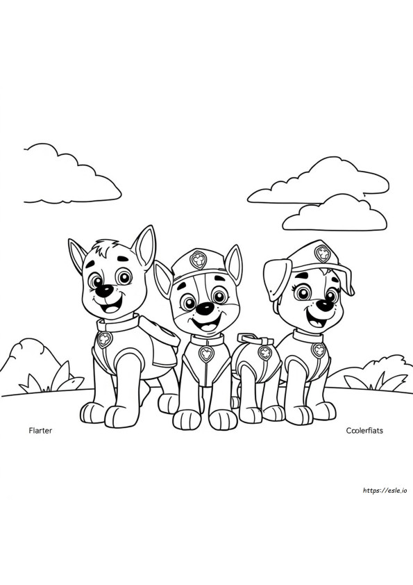 Gambar Mewarnai Paw Patrol Dapat Dicetak