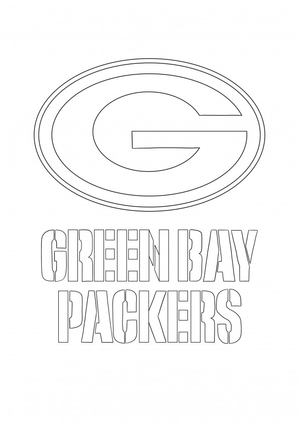 Green Bay Packers-logo gratis om in te kleuren en af te drukken voor kinderen