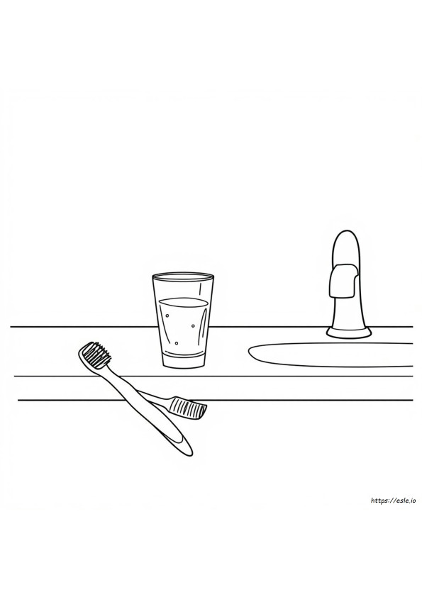 Toothbrush Coloring Picture