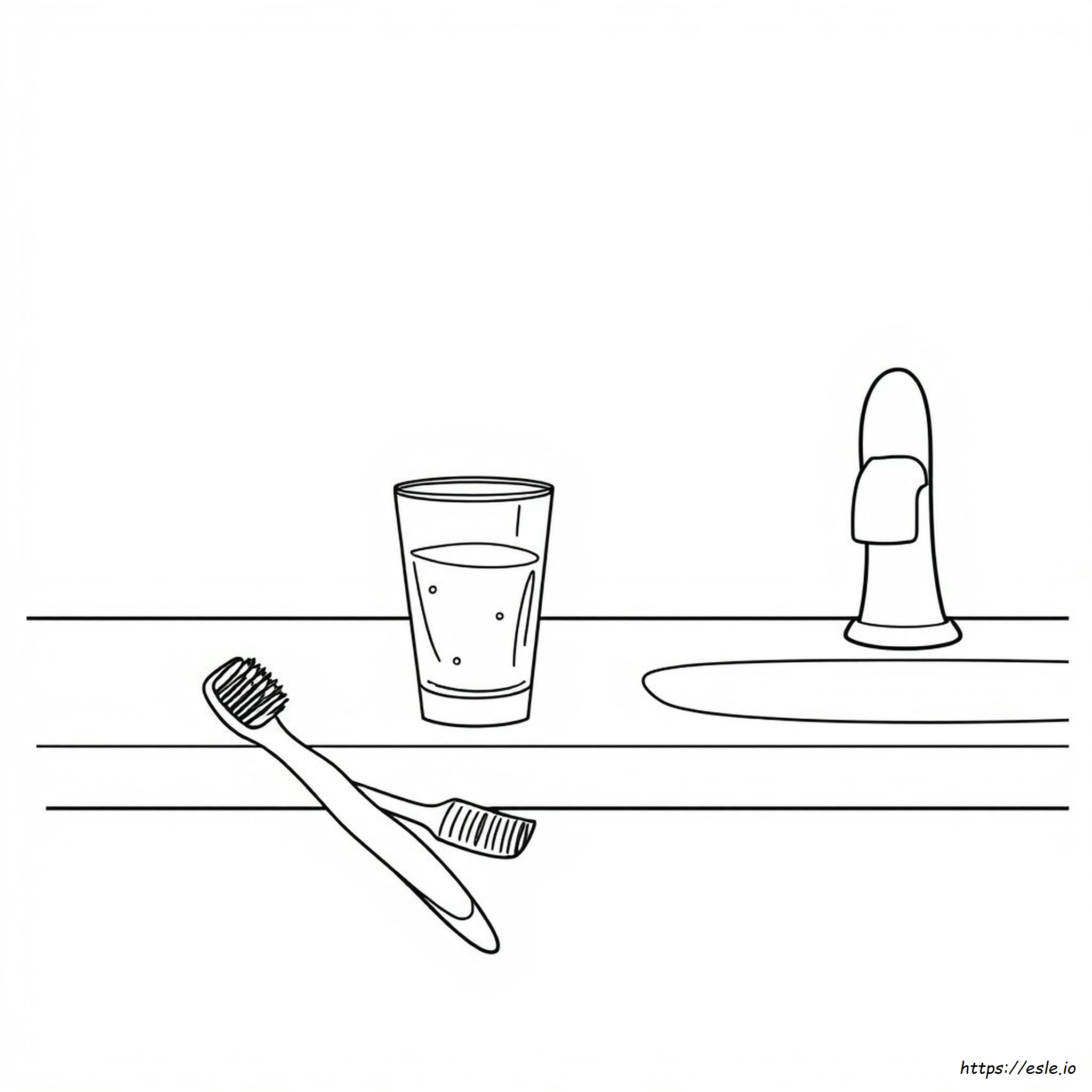 Toothbrush Coloring Picture