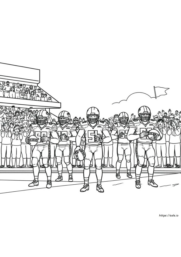 Seattle Seahawks Gambar Mewarnai Dapat Dicetak Gratis