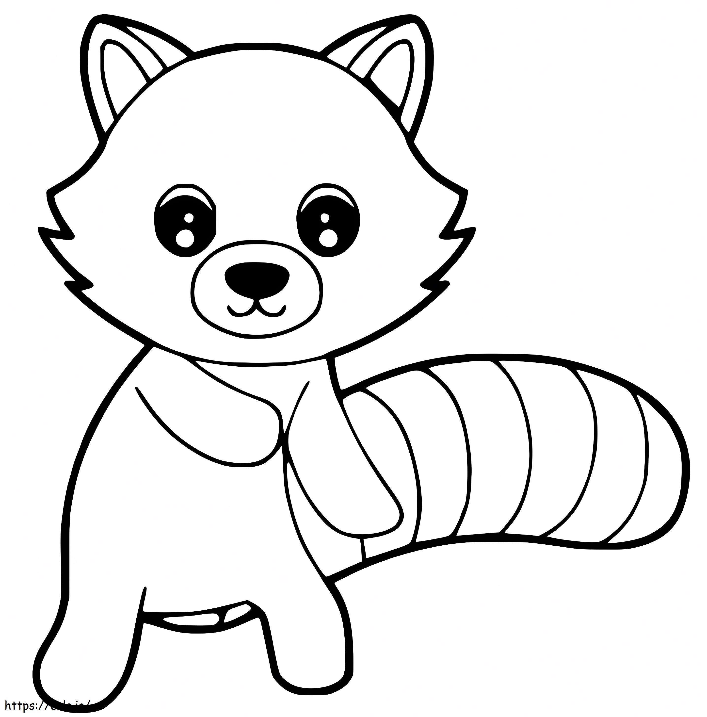 Desenho e Imagem Panda Vermelho Triste para Colorir e Imprimir