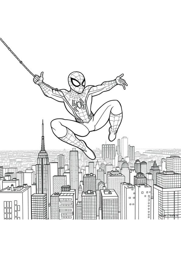 Ultimate Spider-Man Gambar Mewarnai
