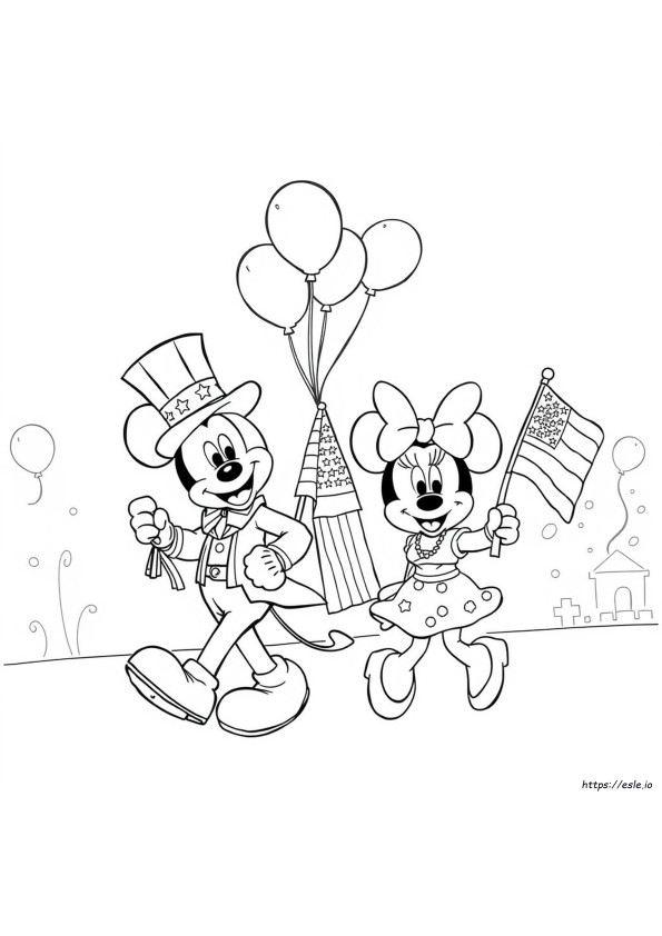 Gambar Mewarnai Disney 4 Juli