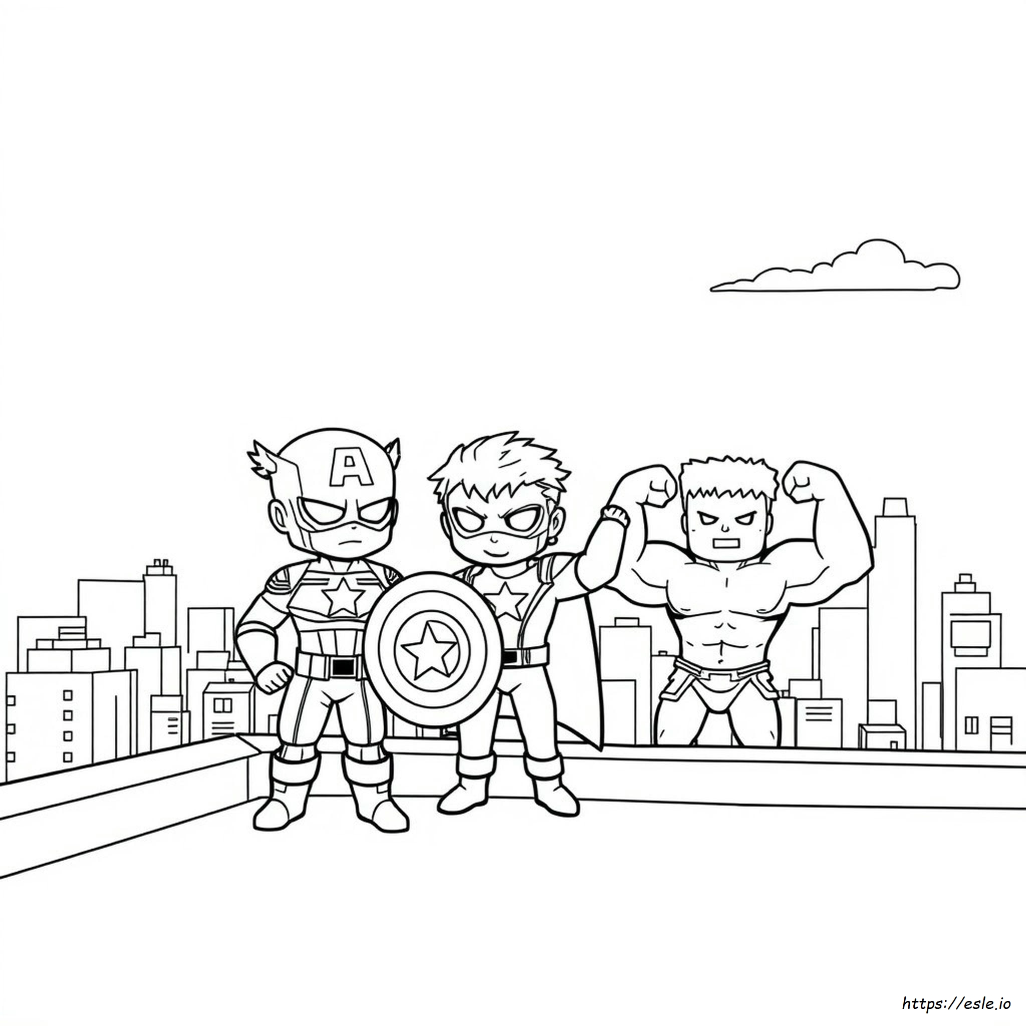 Avengers Chibi Da Colorare