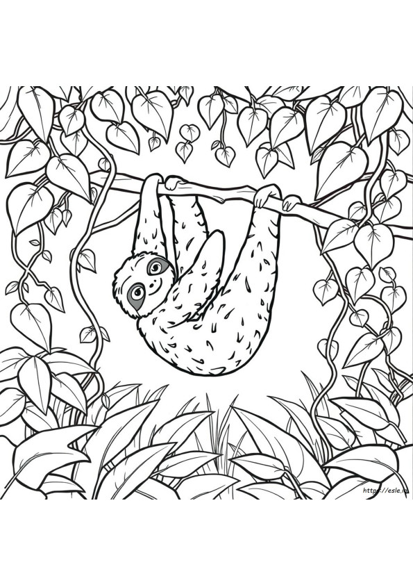 Páginas Para Colorear De Osos Perezosos En Pdf