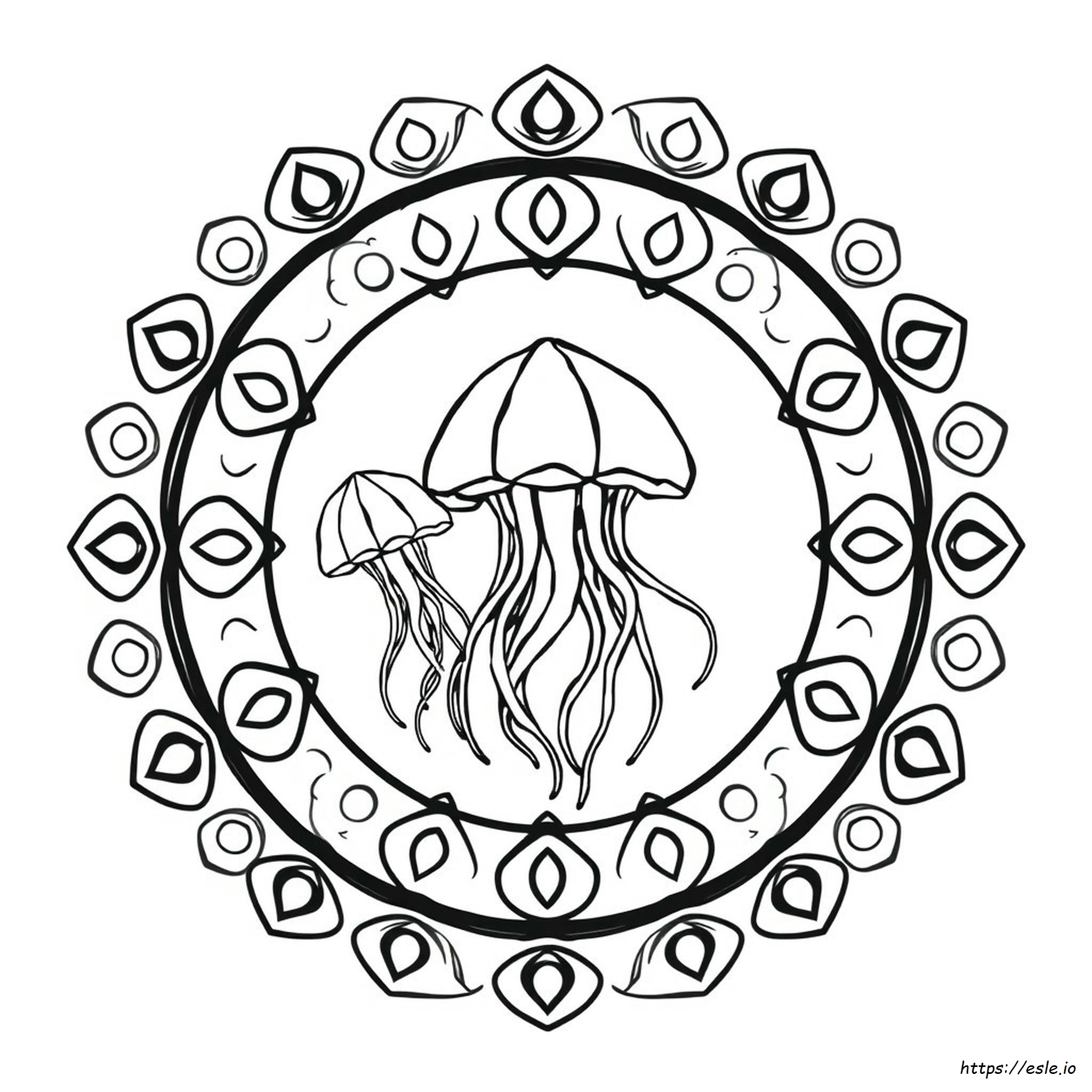 Pagina Da Colorare Medusa Mandala