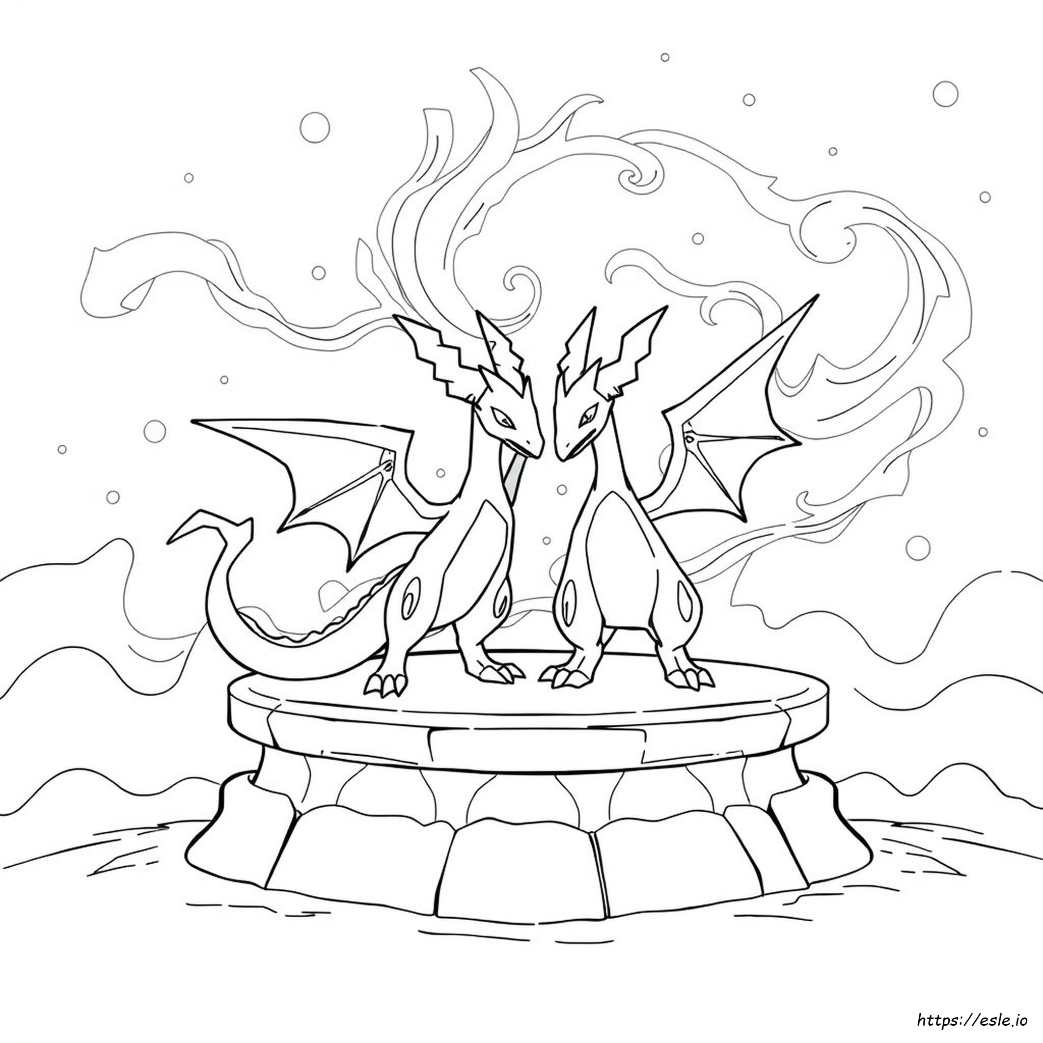Palkia Y Dialga Para Colorear