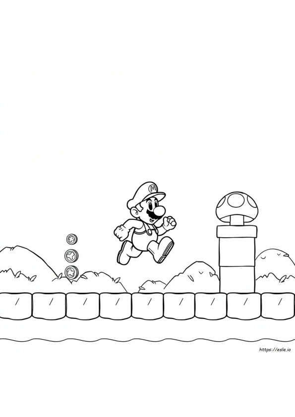 Gambar Mewarnai Super Mario Gratis