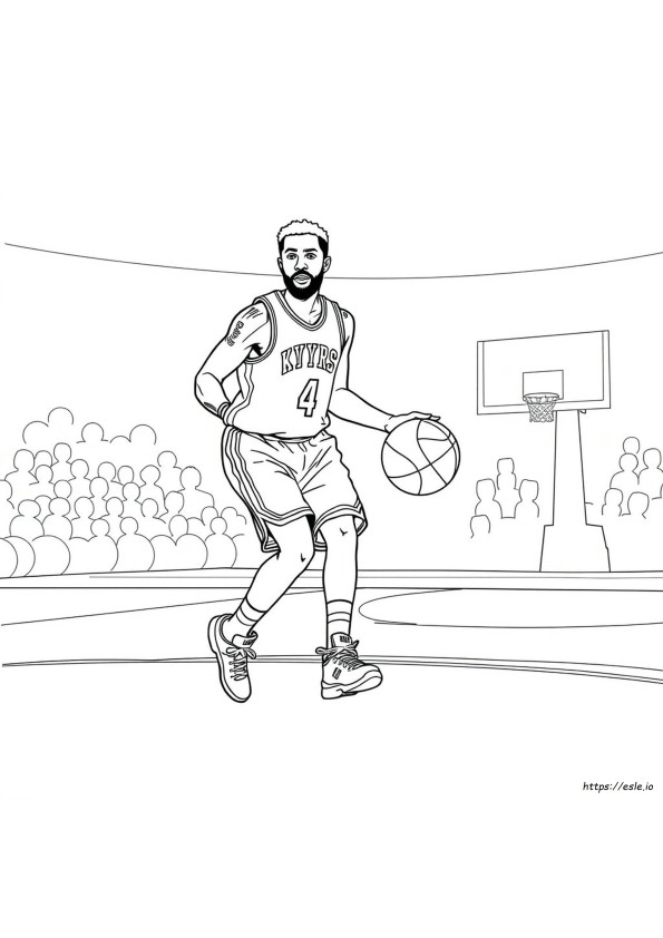 Lembaran Mewarnai Kyrie Irving