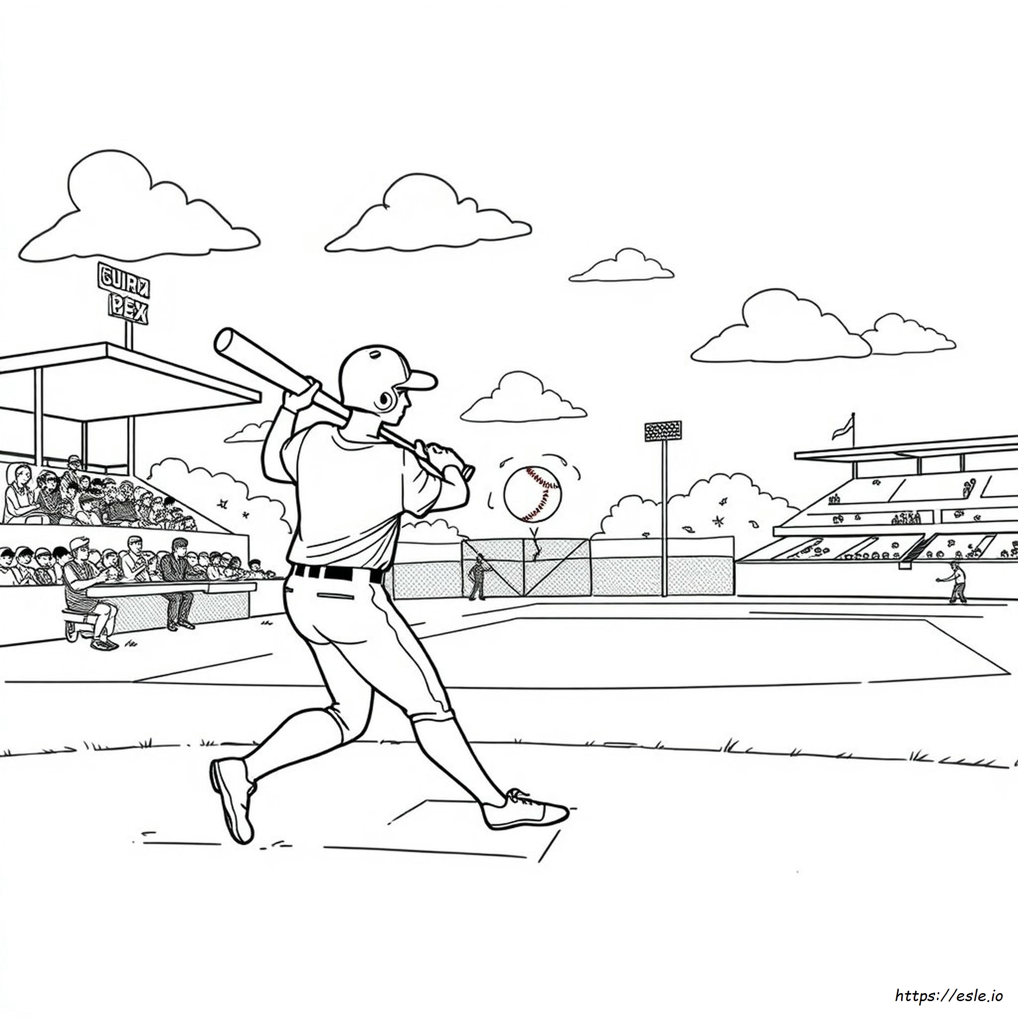 Free Printable Softball Coloring Page