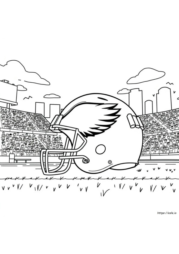 Helm Elang Philadelphia Mewarnai Gambar