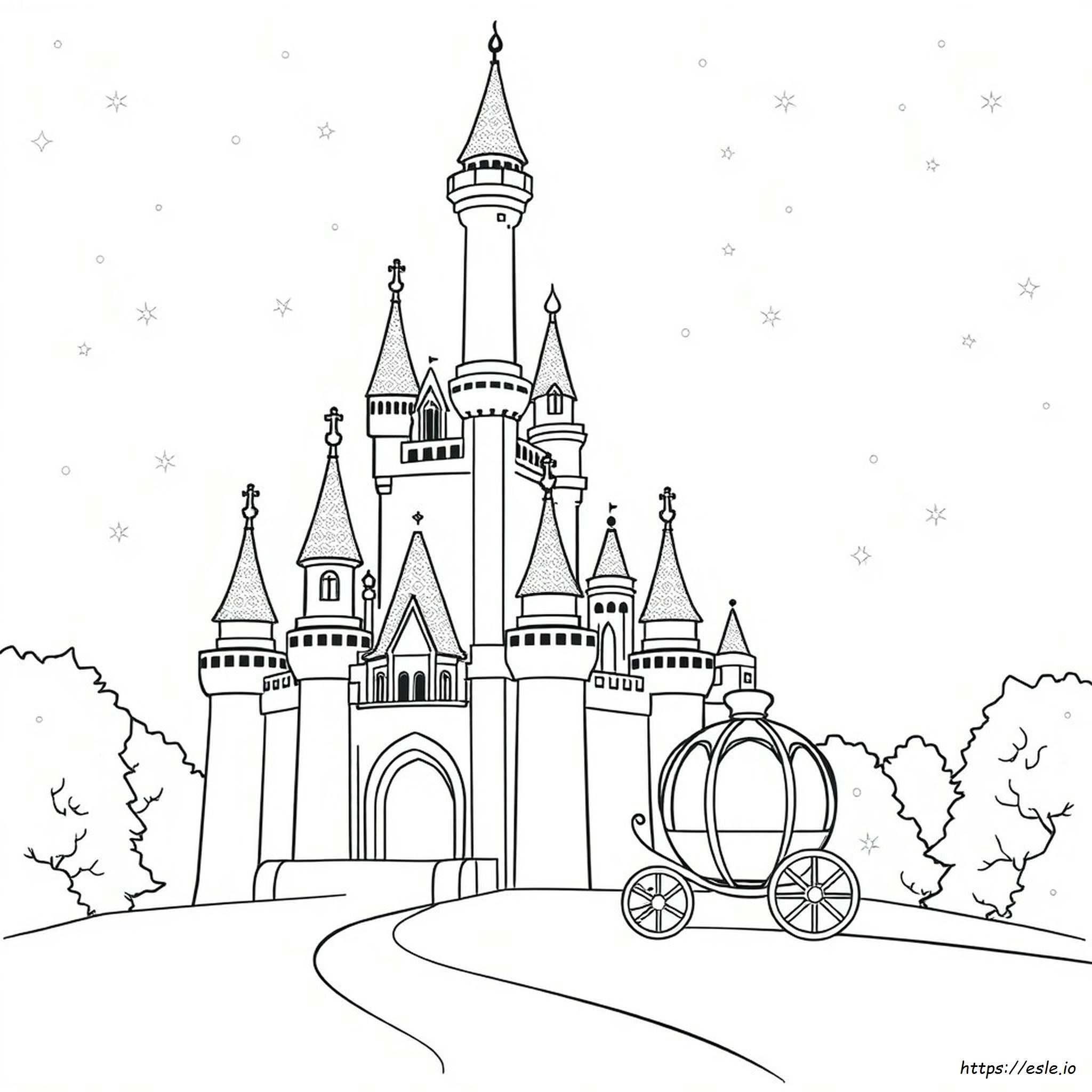 Cinderella Castle Coloring Pages Print
