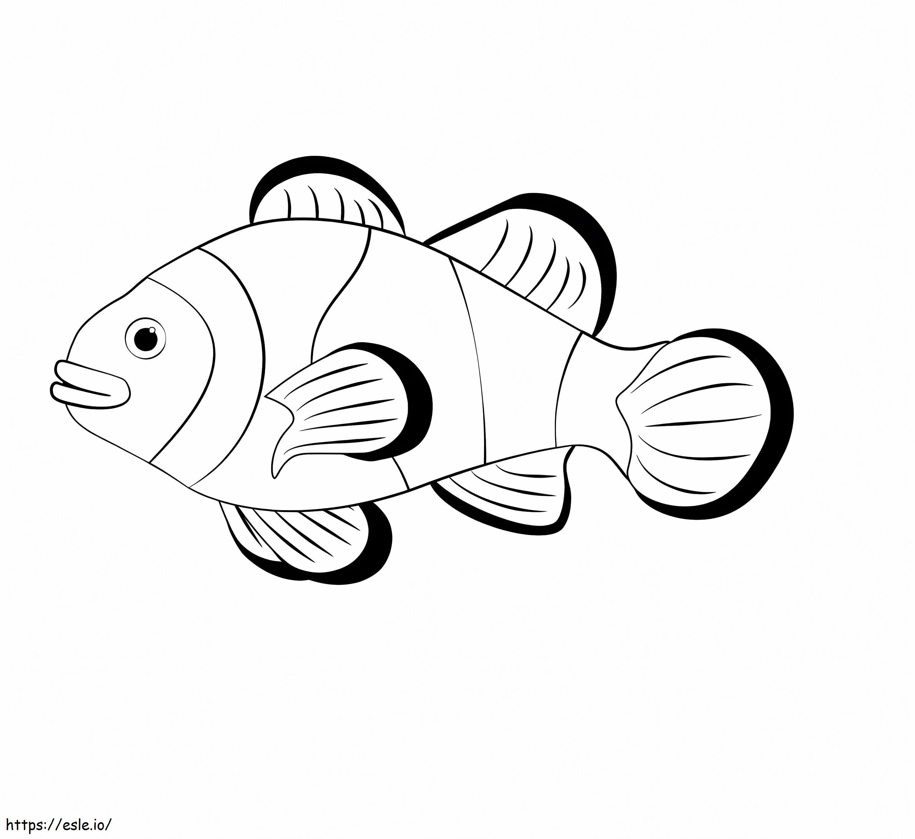Clownfish To Color coloring page