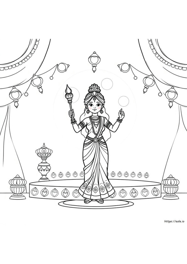Happy Navratri Coloring Pages