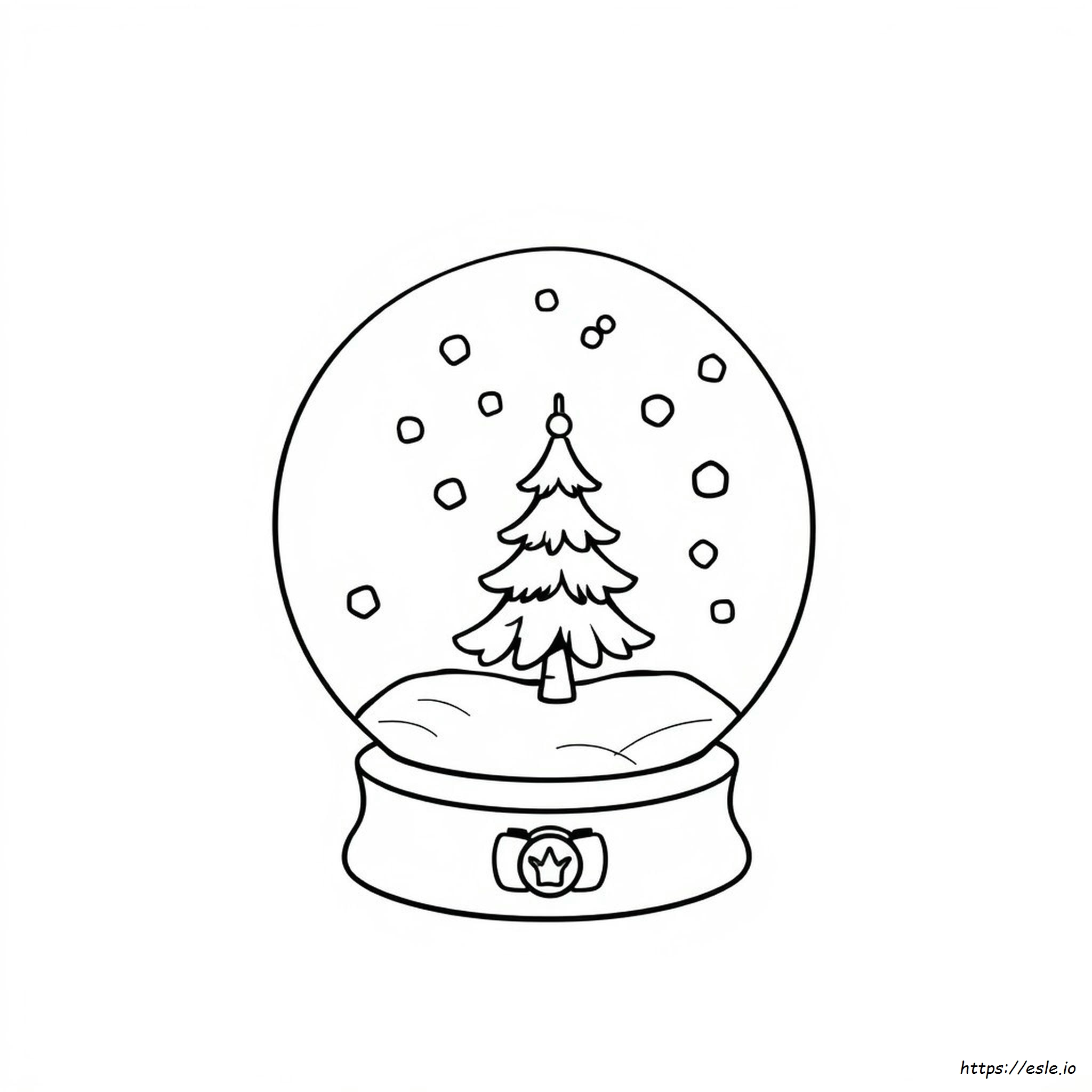 Cute Snow Globe Coloring Pages