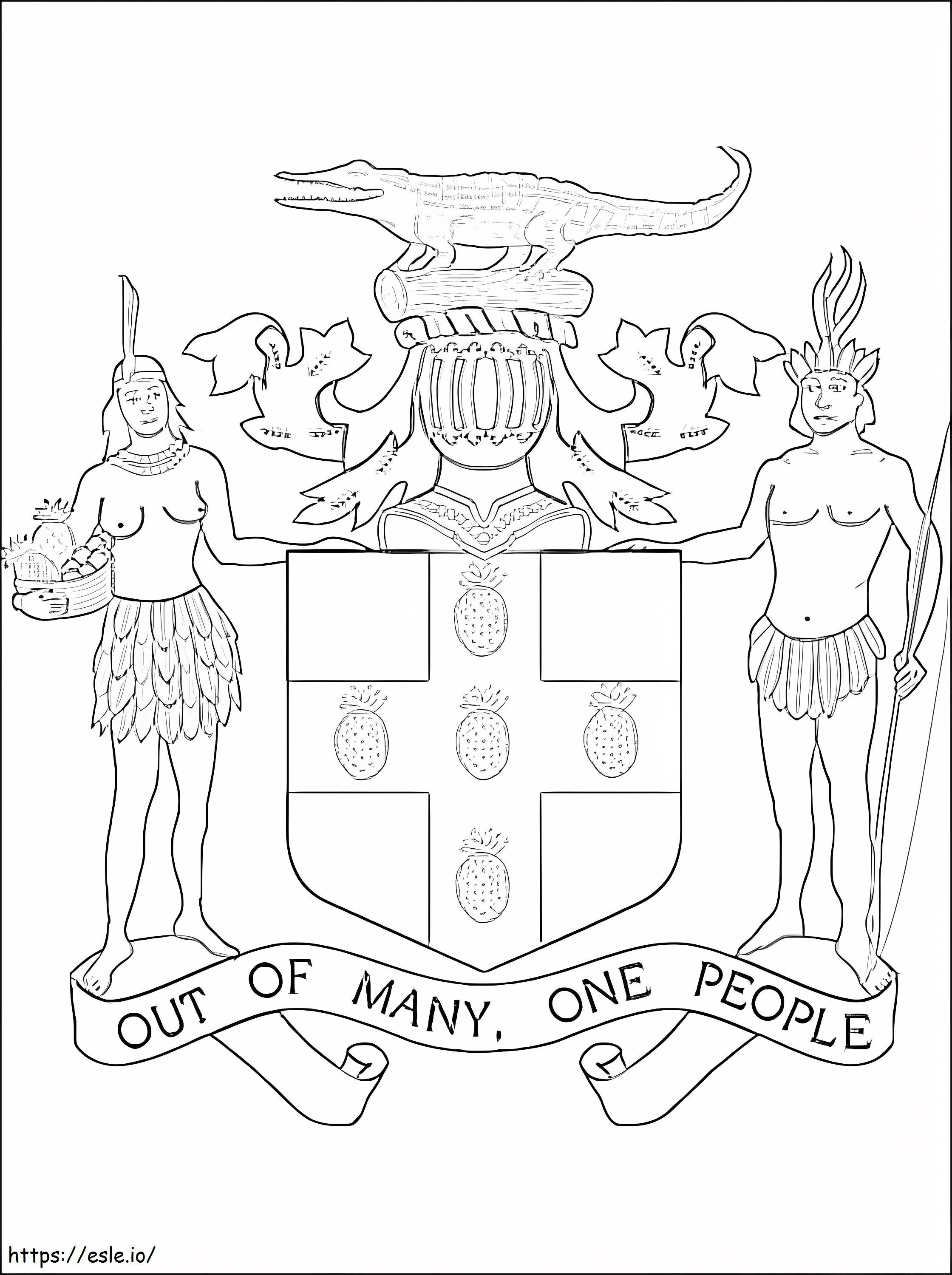 Wappen von Jamaika ausmalbilder