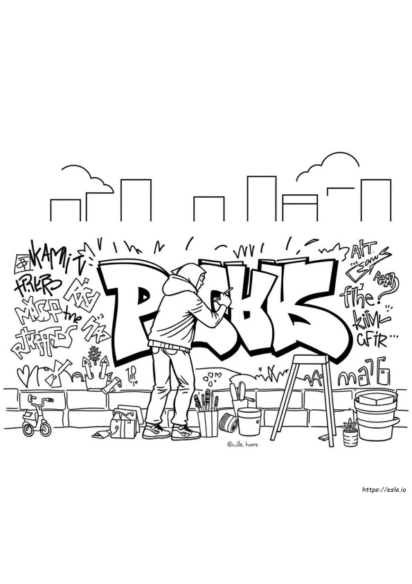 Nama-Nama Graffiti Gambar Mewarnai