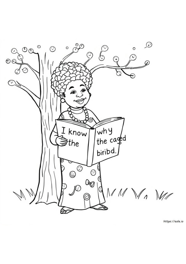 Lembar Mewarnai Maya Angelou