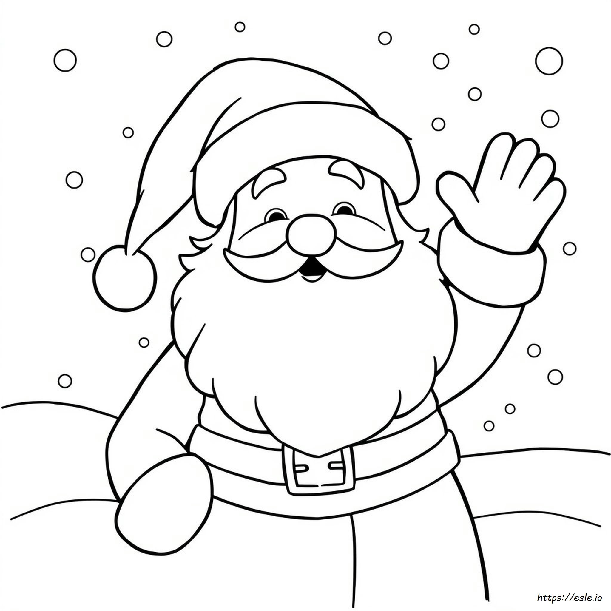 Volto Di Babbo Natale Da Colorare