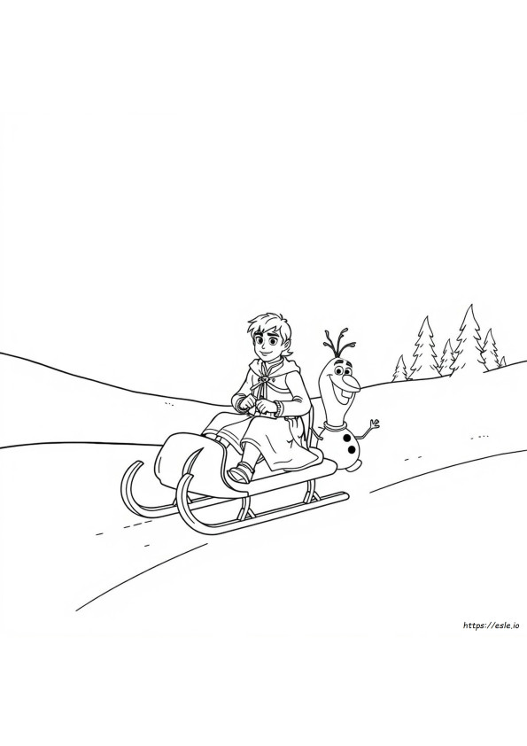 Kristoff Frozen 2 Planșe De Colorat