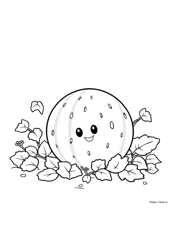 Cute Watermelon Coloring Pages